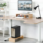 TEAMIX 2-Pack Monitor Stand Riser 20 inch, Wood Desk Computer Shelf, Maple - Image 6