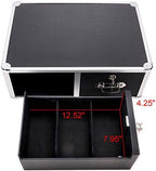 Vaultz Locking 5 x 8 Index Card Cabinet, Double Drawer, Black (VZ01397) - Image 3