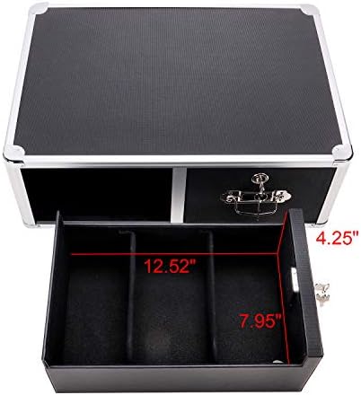 Vaultz Locking 5 x 8 Index Card Cabinet, Double Drawer, Black (VZ01397) - Image 3