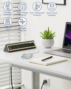 Desk Clamp Power Strip with Nightlight, 40W Fast Charging, 6FT Extension Cord, 4x20W USB-C & 2 USB Ports, 5 AC Outlets, Fits 1.69-Inch Table Edges - Image 5