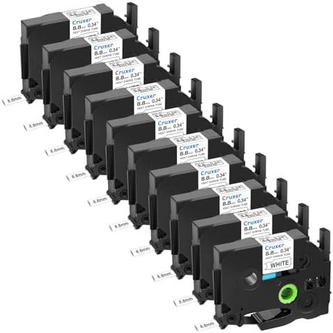 10 Pack Compatible with HSe-221 HSe221 8.8mm 0.34'' Heat Shrink Tube HS221 by Cruxer