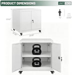 Large Rolling Printer Stand with Storage,Printer Table for Home Office - Image 2