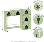 Furinno Classic Desk Shelf, 5-Shelf Desktop Hutch, Book Shelf, 3-Tier Desk Organzier, for Office Supplies, Office Desk Accessories, for Home Office, College, Dorm, White - Image 3