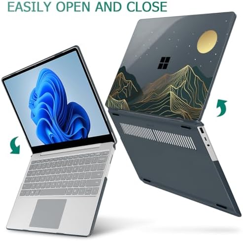 Mektron Case for 13.5" Microsoft Surface Laptop 5/4/3 with Metal Palm Rest Model 1951/1868, 2019/2021/2022 Release Plastic Hard Shell Cover with Screen Protector, Abstract Mountain C112 - Image 4