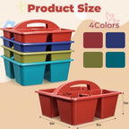 Kathfly 12 Pack Classroom Caddy Organizer with Handle Bulk, Deep Color - Image 4