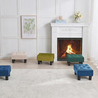 BRIAN & DANY Small Foot Stool, Leather Foot Stools with Legs, Stable Small Footstool for Living Room, Sapphire - Image 7