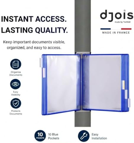 tarifold Wall Mount Reference System, 10 Pockets, Expandable, Blue - Image 2