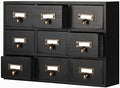 Apothecary Drawers Apothecary Cabinet with Drawers, Black by PACKGILO