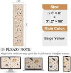 DUKINO 2.6x8 Kitchen Runner Rug, Washable Non Slip Dog Rug, Beige Yellow - Image 2