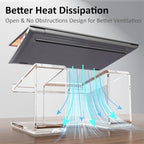FUCDTEFC Acrylic Laptop Stand for Desk, Laptop Riser for 10-15.6 Inch Laptops, Ergonomic Computer Stand Holder Compatible with Macbooks and Notebooks- Clear - Image 3