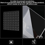 Hillban Acrylic Business Card Holder Wall Mount Office, 48 Pockets - Image 2