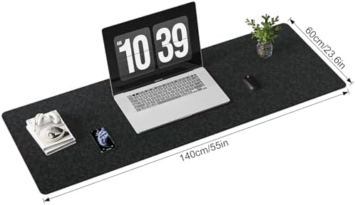 DAWNTREES Extra Large Felt Desk Mat,55''x23.6'' Non-Slip Desktop Protector - Image 2