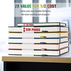 5 Pack College Ruled Notebook Bulk, A5, 312 Numbered Page Thick Journal Set - Image 2