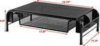 Simple Houseware Metal Desk Monitor Stand Riser w/ Organizer Drawer, Black - Image 2