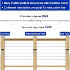 Steel DN Mate 100 Pack Stainless Steel Protector Sleeves for 1/8" Wire Rope, Cable Railing Hardware for Deck/Cable Railing System, T316 Marine Grade, Cable Sleeves Come with a Drill Bit DE50 - Image 4