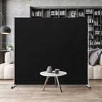 RANTILA Single Large Panel Room Divider, Privacy Screen for Office, Partition Separators, Freestanding Divider 71''W x 71''H, Black - Image 7