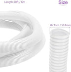 DMiotech 20ft Wire Loom Split Tubing 2 Inch(50.8mm) ID White - Image 3