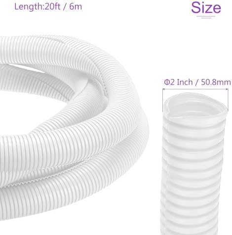 DMiotech 20ft Wire Loom Split Tubing 2 Inch(50.8mm) ID White - Image 3