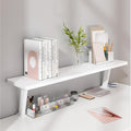 31.5x7.8in Clamp on Desk Shelf, Adjustable Desktop Organizer Extension Bookshelf Above Storage Rack Accessories for Home Office Organization White by Altovexis