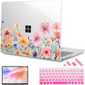 Mektron Case for 13.5" Microsoft Surface Laptop 5/4/3 with Metal Palm Rest Model 1951/1868, 2019/2021/2022 Release Plastic Hard Shell Cover with Screen Protector + Keyboard Cover, Floral P165 by Mektron