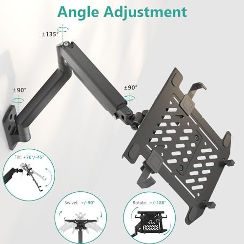 WALI Laptop Wall Mount for 17" Notebook and Up to 32" Screen - Image 3
