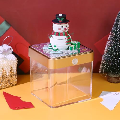3D Memo Pad Time Piece Calendar 2027, 3D Tear-Off Art Desk Calendar 2027, Creative 3D Memo Pad Paper Art Tree House DIY Paper Carving Decoration (Christmas Snowman) - Image 4
