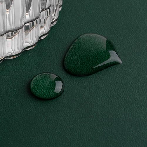 Nekmit Leather Desk Blotter Pad 36 x 20 Inches, Flat, Non-Slip, Waterproof, Green - Image 4