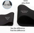 Gaming Mouse Pad (5mm) Massive 46 inch | 46x17.3x0.20 Extra Thick | Black | Stitched Edge, Large Washable Desk Mat - Image 3