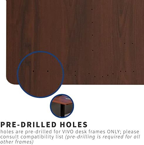 VIVO Dark Walnut 71 x 30 in Table Top, DESK-TOP72-30D - Image 5