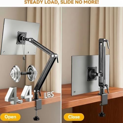 Portable Monitor Holder Mount Arm with Strong Magnetic 360° Rotating Base Bearing Over 5LBS Compatible with 12.9/14.6/15.6/17.3/18.5 inch iPad Pro/Mini/Air/Surface/Samsung - Image 6
