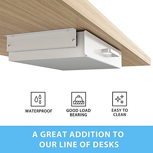 Gome Under Desk Pull-Out Drawer - Storage Organizer Office Mounted, Easy Slide-Out Pencil Drawer for Saving Space, Ideal for Sit-Stand Workstation - Image 5