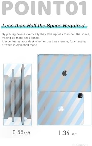 amesoba | DualBridgeStand for MacBook and iPad | Aluminum Vertical Laptop Desk Stand (Space Grey) - Image 2