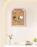 Cork Bulletin Board with Pink Frame, 13"*17" Pin Board for Home, Office, Bedroom, Dorm - Decorative Hanging Message Board for Notes, Photos, Vision Board(PK-3343) - Image 4