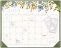 Desk Calendar 2026 with Desktop Mat, Cabbrix Large Desk Pad Calendar 21 x 17 Inch with Planner Template Stencil Set Cover 18 Months Runs From July 2026 to December 2027, Floral Design Calendar 2026 for Home School and Office by CABBRIX