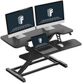 FLEXISPOT Standing Desk Converter 36" Desk Riser, Height Adjustable Desktop Riser Sit Stand Computer Workstation, Spacious Stand Up Desk Converter for Laptop Keyboard and Monitor Setup, Black by Unknown
