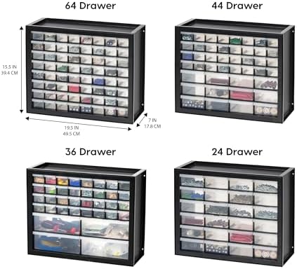 IRIS USA 44-Drawer Small Parts Storage Cabinet, Crafts, Made in USA, Black - Image 4