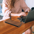 ibasenice Under Desk Shelf: Metal Storage Rack with Clamp Desk Cable Management Tray Organizer Basket for Cables Papers and Office Tables Supplies Black - Image 2