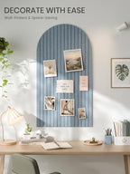 Fluxynara Large Arched Felt Bulletin Board 47.2''×25.5'', Coastal Haze - Image 2