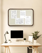 Linen Bulletin Board, Pin Board for Walls, Fabric Bulletin Board, Large Pin Board for Home Kitchen Office Decorative, 20"x30" Linen Brown Wood Frame Cork Board(BN-5075) - Image 7