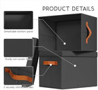 Homsorout Storage Bins with Lids - Large Fabric Closet Bins with Lid, 5 Pack Clothes Organizers and Storage, Collapsible Stackable Cube Basket for Home, Office, Dorm, Black - Image 4