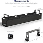 VIVO Black Screw-on 31 in Fabric Cable Management Tray, DESK-AC31F-S - Image 5