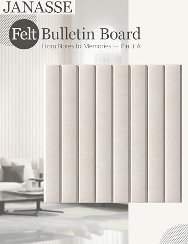 Felt Bulletin Board Tiles 48" x 36", Large Pin Board Wall Organizer Alternative, Self Adhesive Felt Wall Panels with 50 Push Pins & Storage Pouch for Office, Bedroom and Study Room, Oatmeal - Image 2