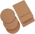 Cork Trivets 6pcs Brown Round Square Heat Insulation Xmas by OSALADI