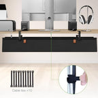 KEEGH Under Desk Cable Management Tray, 40 inch No Drill Cord Organizer - Image 5