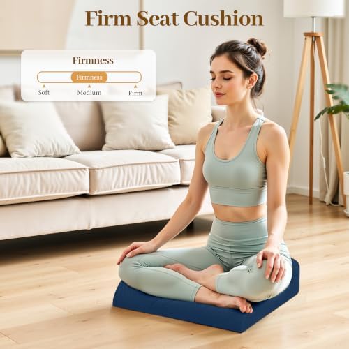 TranquilRelax 2XL Memory Foam Seat Cushion for Office Chair, 3.7-Inch, Blue - Image 6