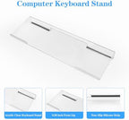 Acrylic Transparent Computer Keyboard Stand with Gel Cloud Keyboard and Mouse Wrist Rest, Ergonomic Tilting 3-in-1 Set, Relieves Painful Typing, for Office/Computer/Laptop/Gaming - Image 2
