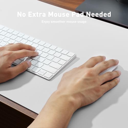 Aothia Faux Leather Desk Mat – Large Mouse Pad, Non-Slip PU Leather Blotter, Waterproof Writing Surface for Office and Home (Off-White, 47.2" x 23.6") - Image 4