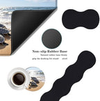 Mouse Pad,Large Desk Mat Set, 4in1 XL Mousepad + Keyboard Wrist Rest+Mouse Wrist Rest+Coaster with Ergonomic Desk Pad for Home Office Table Computer Cover -Beautiful Sea Turtle Beach - Image 2