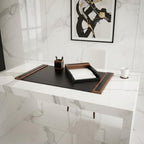 Dacasso Walnut and Leather Desk Set, 3-Piece - Image 6