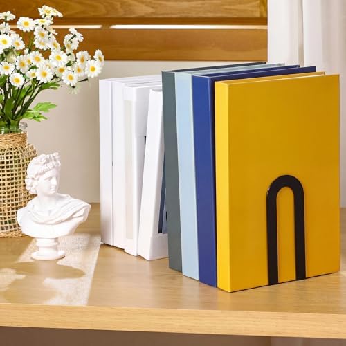 Chunful 18 Pcs Black Metal BookEnds Shelves, 5.5 x 3.75 x 2.25 in - Image 5